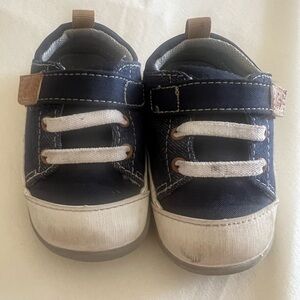 See Kai Run Navy and White Kids Sneakers